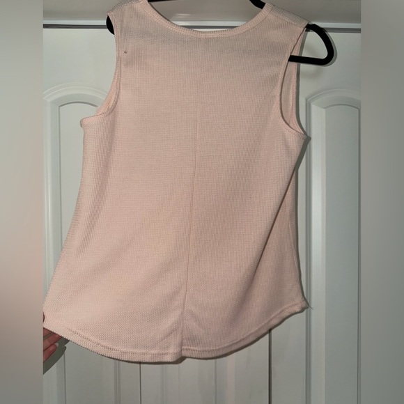 Source Unknown Blush Pink Ribbed Sleeveless Tank Top - Picture 3 of 3